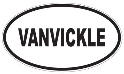 VANVICKLE - Oval Sticker