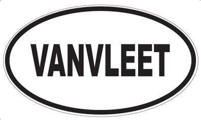 VANVLEET - Oval Sticker