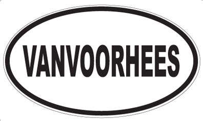 VANVOORHEES - Oval Sticker