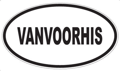 VANVOORHIS - Oval Sticker