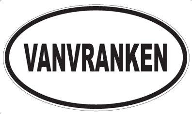 VANVRANKEN - Oval Sticker