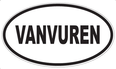 VANVUREN - Oval Sticker