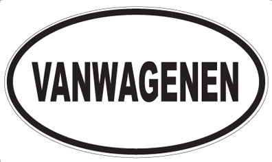 VANWAGENEN - Oval Sticker