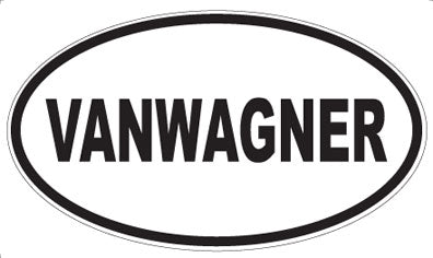 VANWAGNER - Oval Sticker