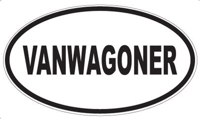VANWAGONER - Oval Sticker
