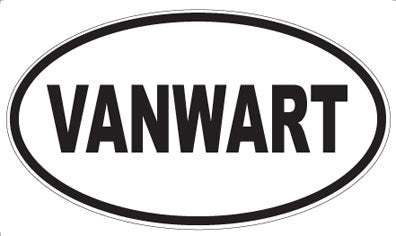 VANWART - Oval Sticker