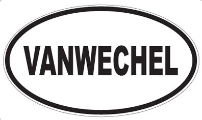 VANWECHEL - Oval Sticker