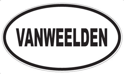 VANWEELDEN - Oval Sticker