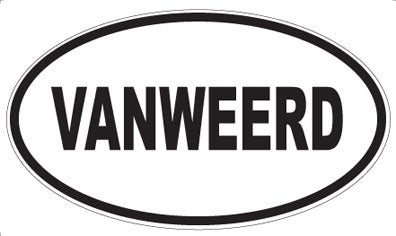 VANWEERD - Oval Sticker