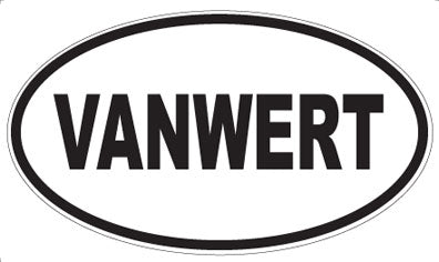 VANWERT - Oval Sticker