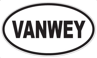 VANWEY - Oval Sticker