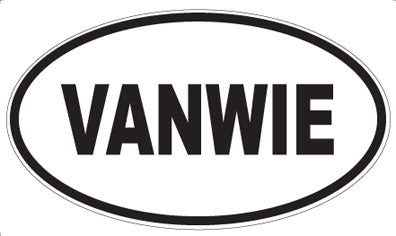 VANWIE - Oval Sticker