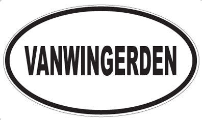 VANWINGERDEN - Oval Sticker