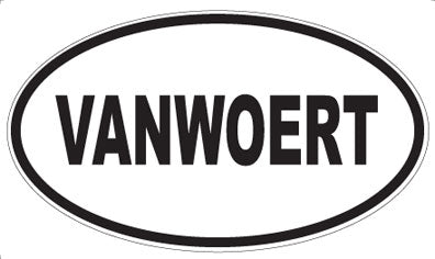 VANWOERT - Oval Sticker