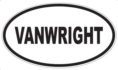 VANWRIGHT - Oval Sticker