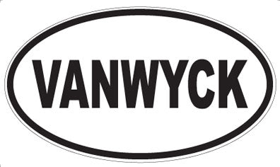 VANWYCK - Oval Sticker