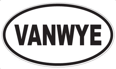VANWYE - Oval Sticker