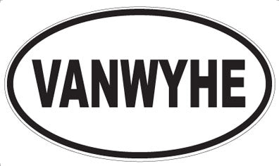 VANWYHE - Oval Sticker