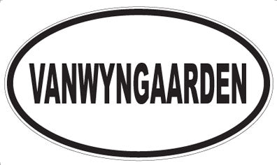 VANWYNGAARDEN - Oval Sticker