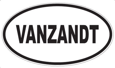 VANZANDT - Oval Sticker