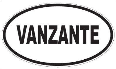 VANZANTE - Oval Sticker