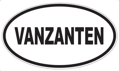 VANZANTEN - Oval Sticker