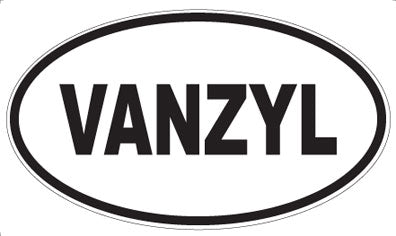 VANZYL - Oval Sticker