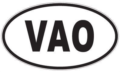 VAO - 3 Letter Initials Oval Magnet