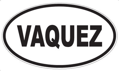 VAQUEZ - Oval Sticker