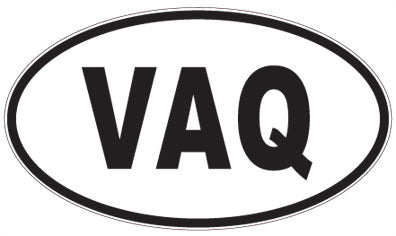 VAQ - 3 Letter Initials Oval Magnet