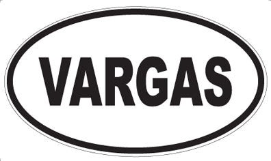 VARGAS - Oval Sticker