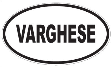 VARGHESE - Oval Sticker