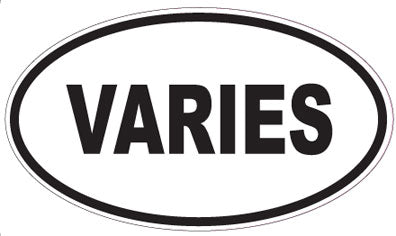 VARIES - Oval Sticker