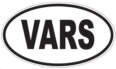 VARS - Oval Sticker