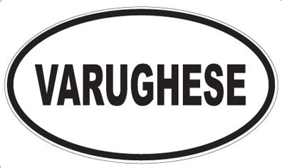 VARUGHESE - Oval Sticker