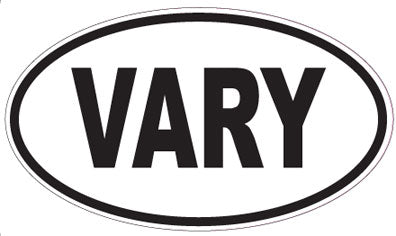 VARY - Oval Sticker