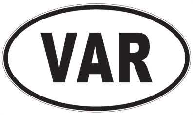 VAR - 3 Letter Initials Oval Magnet