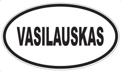 VASILAUSKAS - Oval Sticker