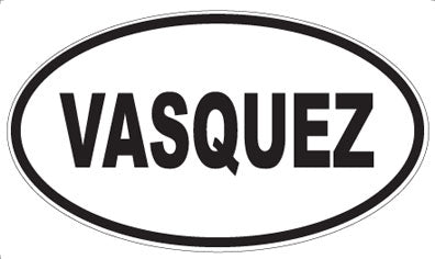 VASQUEZ - Oval Sticker