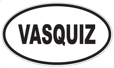 VASQUIZ - Oval Sticker