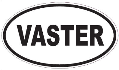 VASTER - Oval Sticker