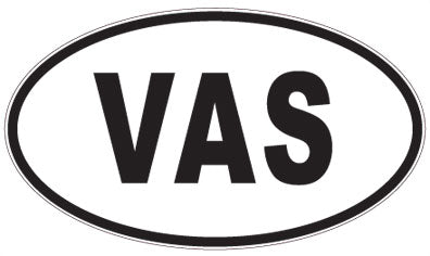VAS - 3 Letter Initials Oval Magnet