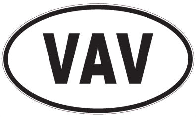 VAV - 3 Letter Initials Oval Magnet
