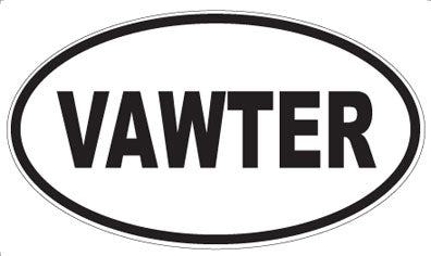 VAWTER - Oval Sticker
