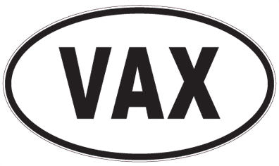 VAX - 3 Letter Initials Oval Magnet
