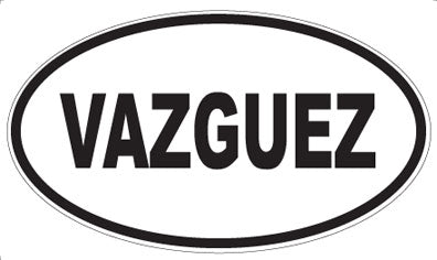 VAZGUEZ - Oval Sticker