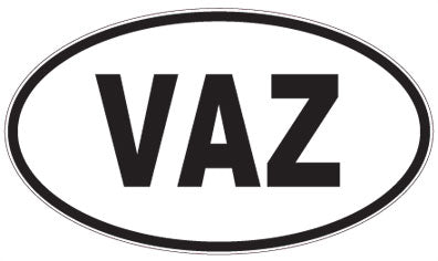 VAZ - 3 Letter Initials Oval Magnet