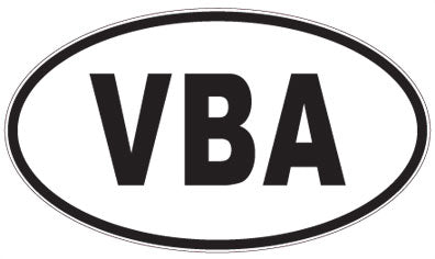 VBA - 3 Letter Initials Oval Magnet