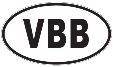 VBB - 3 Letter Initials Oval Magnet