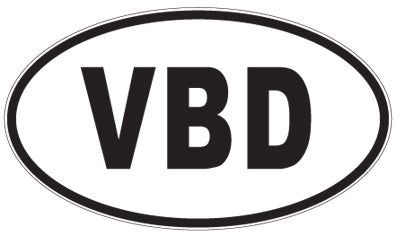 VBD - 3 Letter Initials Oval Magnet